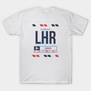 London (LHR) Airport Code Baggage Tag T-Shirt